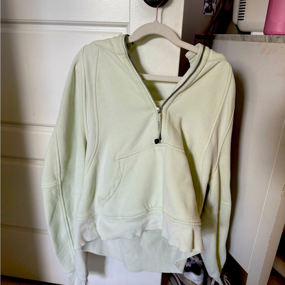 Lululemon Oversized Green Half-zip Scuba